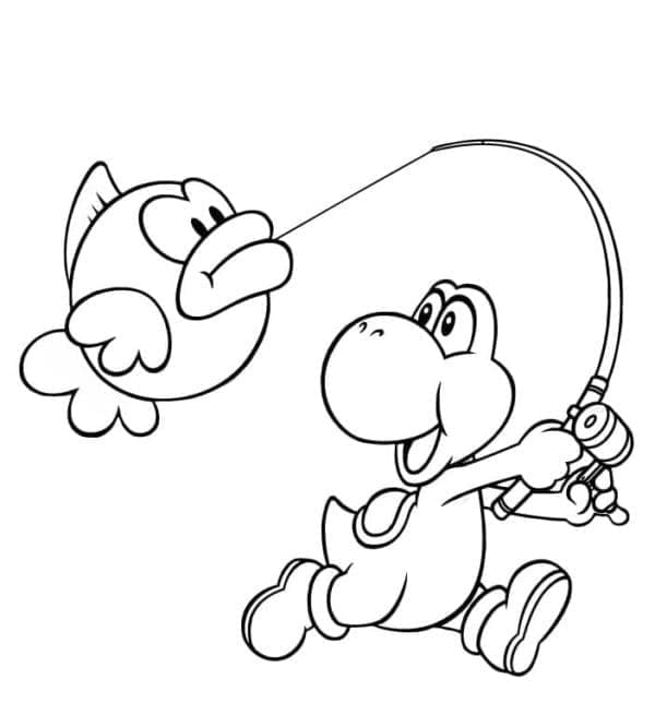 Yoshi Drucken ausmalbilder