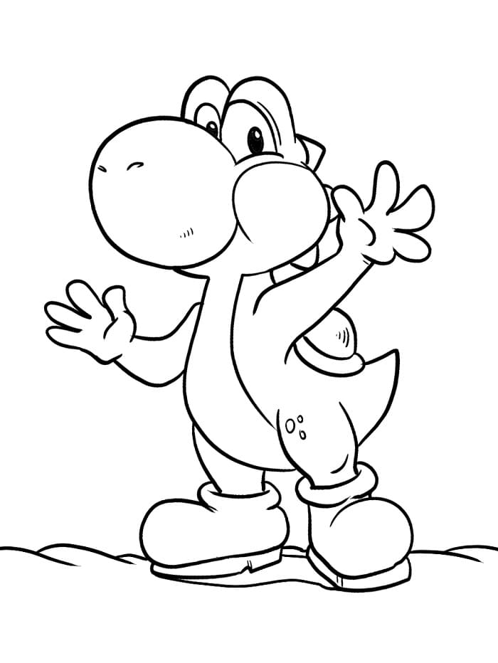 Yoshi ist sehr süß. ausmalbilder