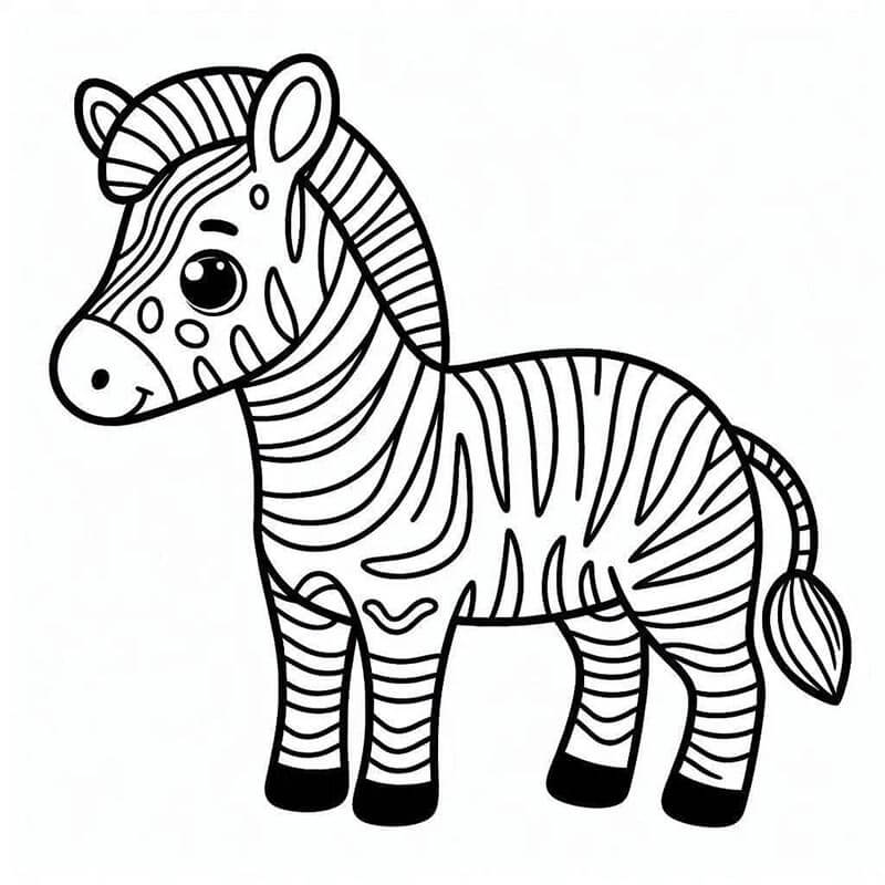 Zebra Für 1-Jährige Kinder ausmalbilder