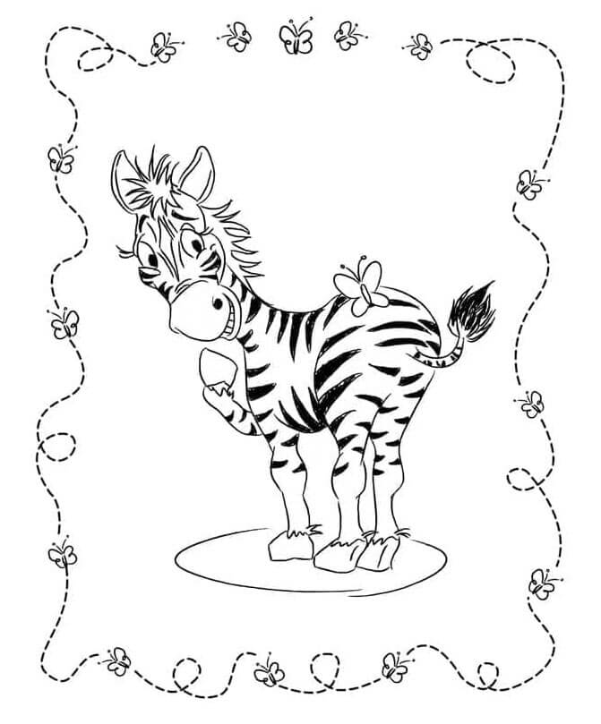Zebra Für 4-Jährige Kinder ausmalbilder
