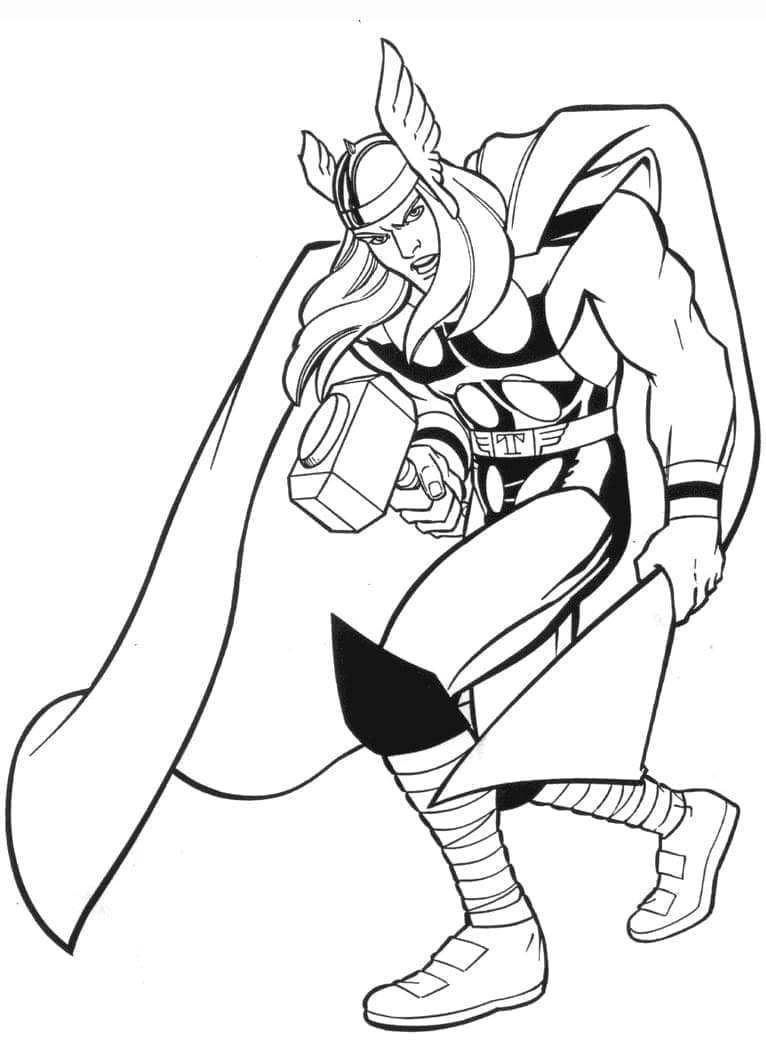 Zeichentrickfigur Thor ausmalbilder