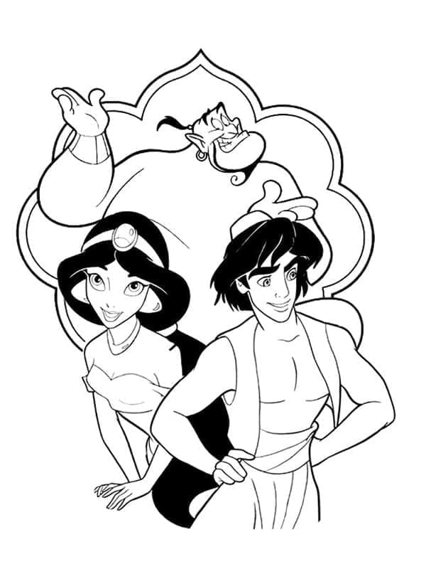 Aladdin für Kinder ausmalbilder