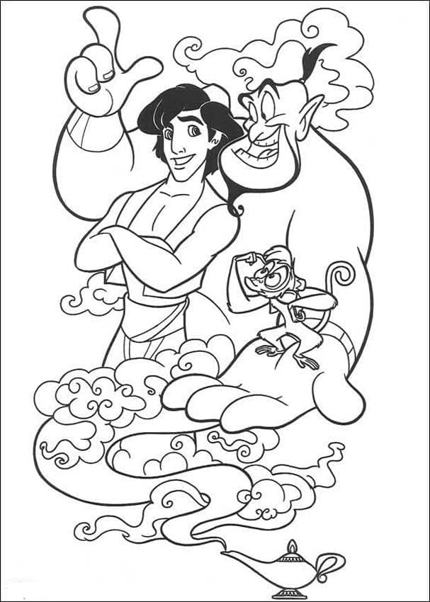 Aladdin kostenlos verfügbar ausmalbilder
