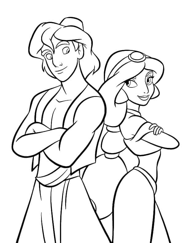 Aladdin kostenloses Bild ausmalbilder