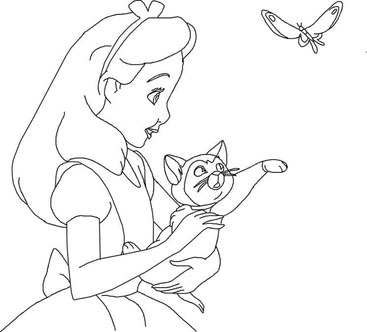 Alice im Wunderland für Kinder ausmalbilder
