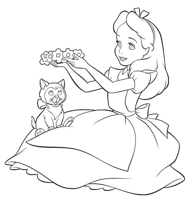Alice im Wunderland kostenlos für Kinder ausmalbilder