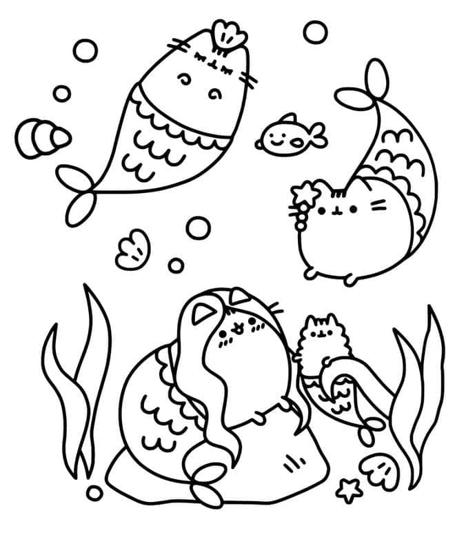 Pusheen ausmalbilder