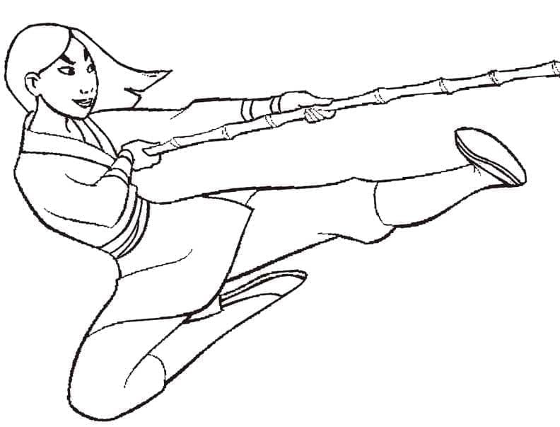 Animiertes Mulan ausmalbilder