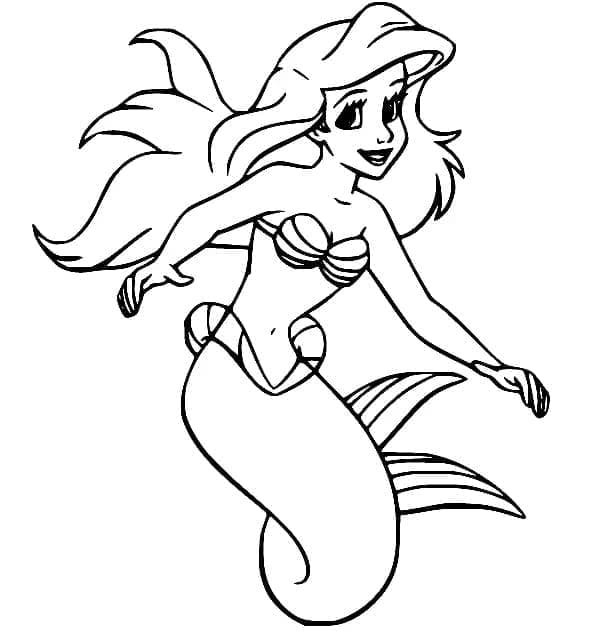 Arielle im Disney-Stil ausmalbilder