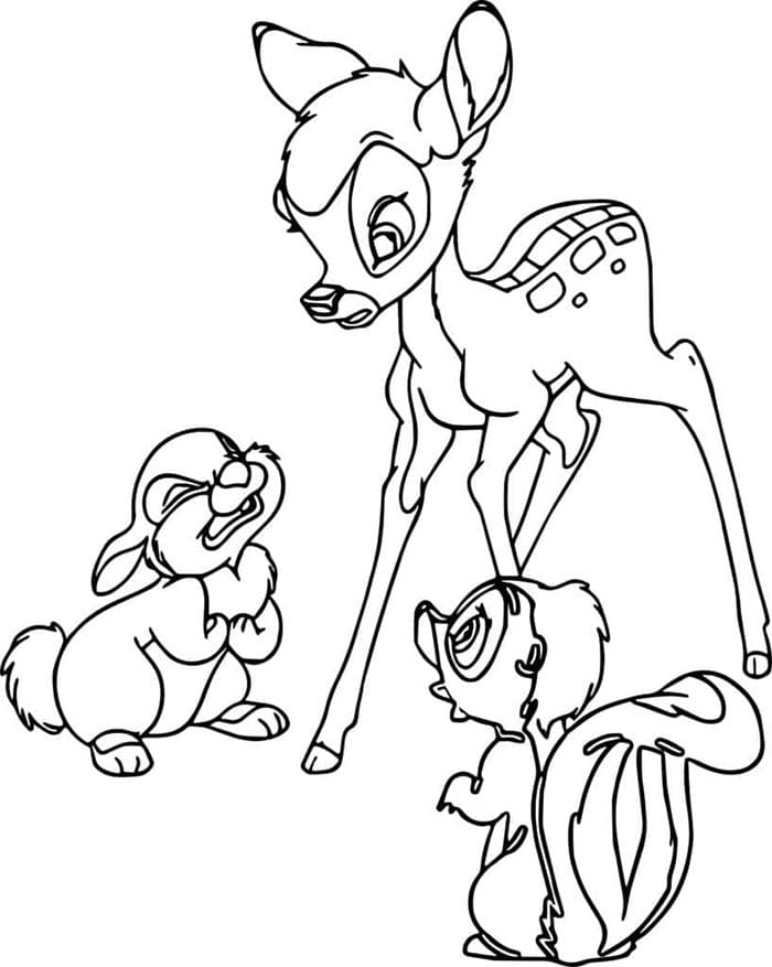 Bambi aus der Disney-Welt ausmalbilder