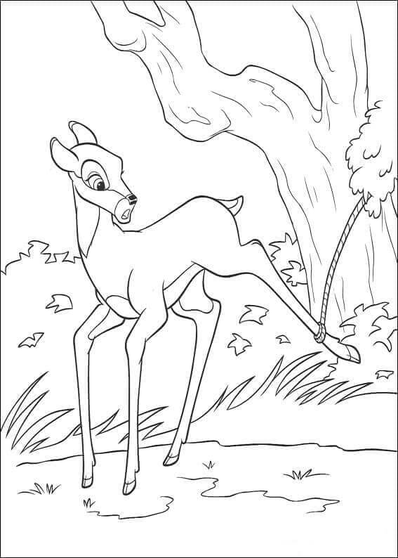 Bambi gratis Druckvorlage ausmalbilder
