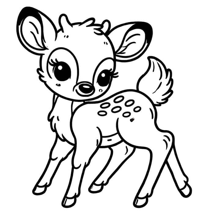 Bambi kostenloses Bild ausmalbilder
