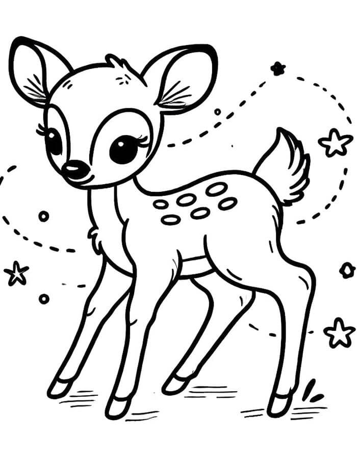 Bambi zum Drucken ausmalbilder