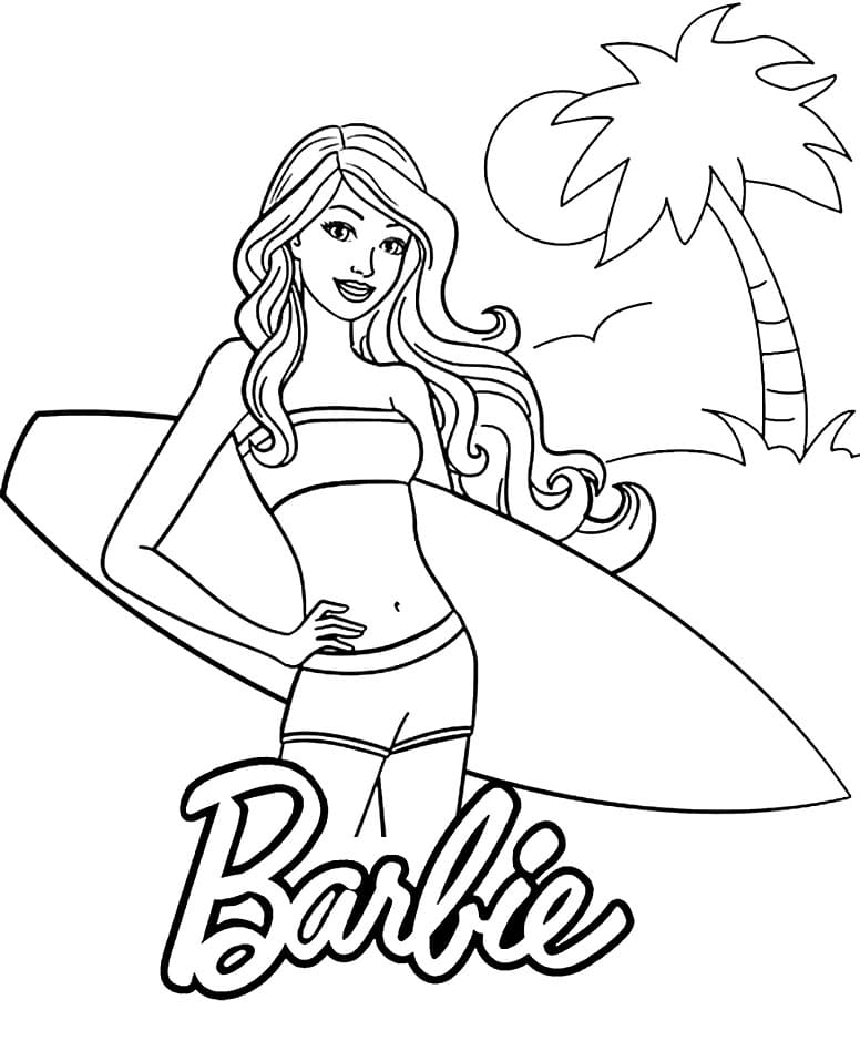 Barbie für 3-jährige Kinder ausmalbilder