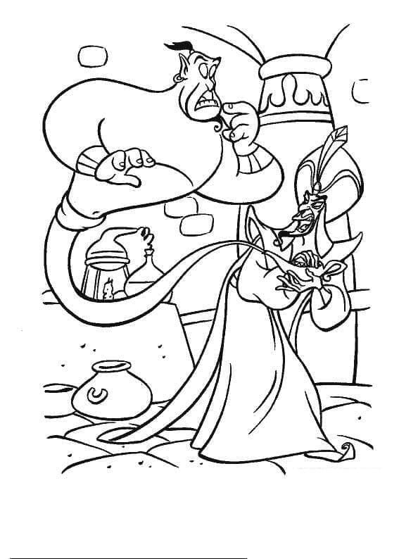 Cartoon Aladdin ausmalbilder