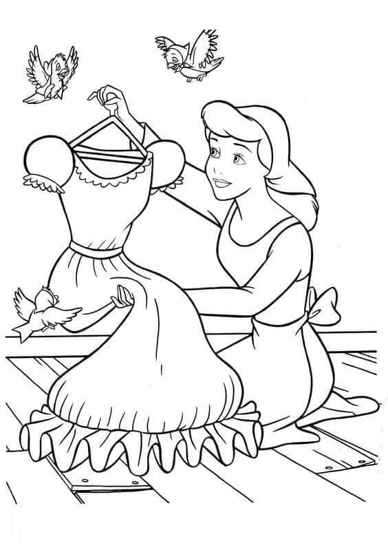 Cartoon Aschenputtel ausmalbilder
