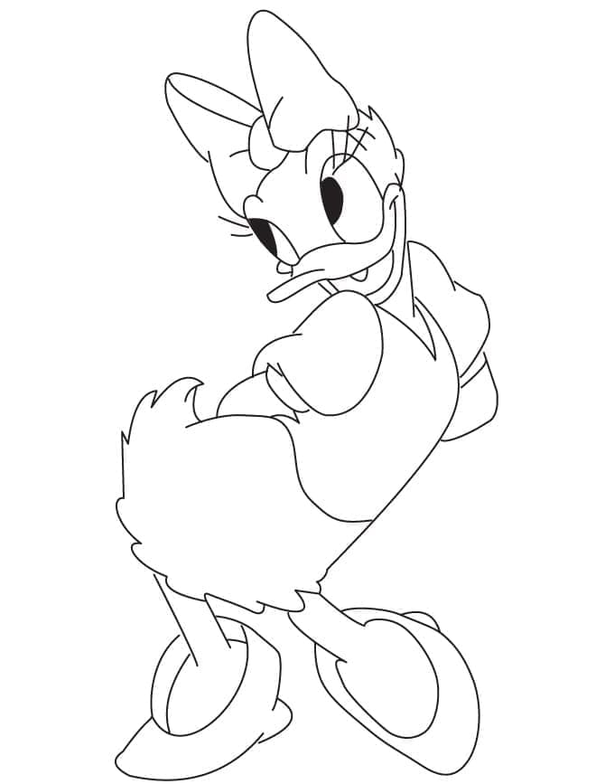 Coole Daisy Duck ausmalbilder