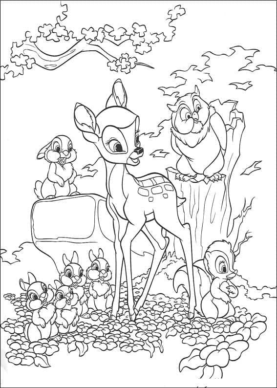 Disney Bambi Figur ausmalbilder