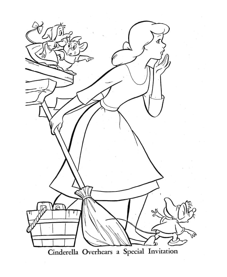Disney-Version von Aschenputtel ausmalbilder