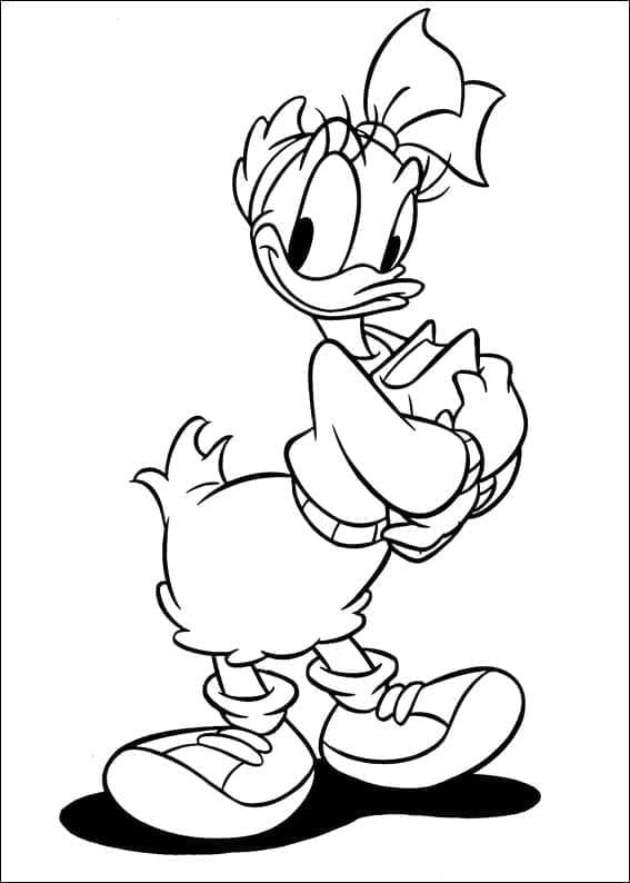 Druckbare Daisy Duck für Kinder ausmalbilder