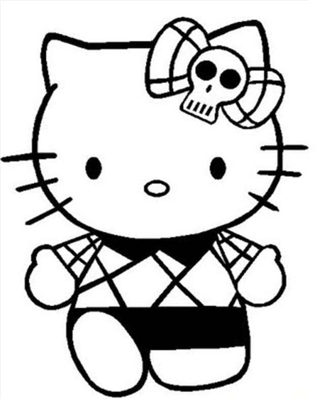 Druckbare Hello Kitty ausmalbilder