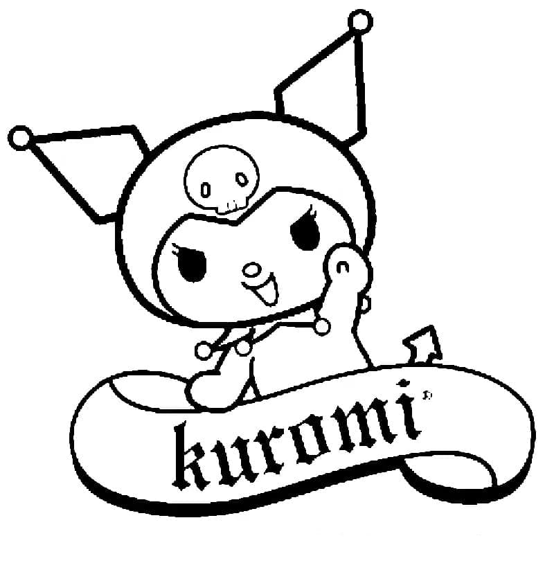 Druckbare Kuromi ausmalbilder