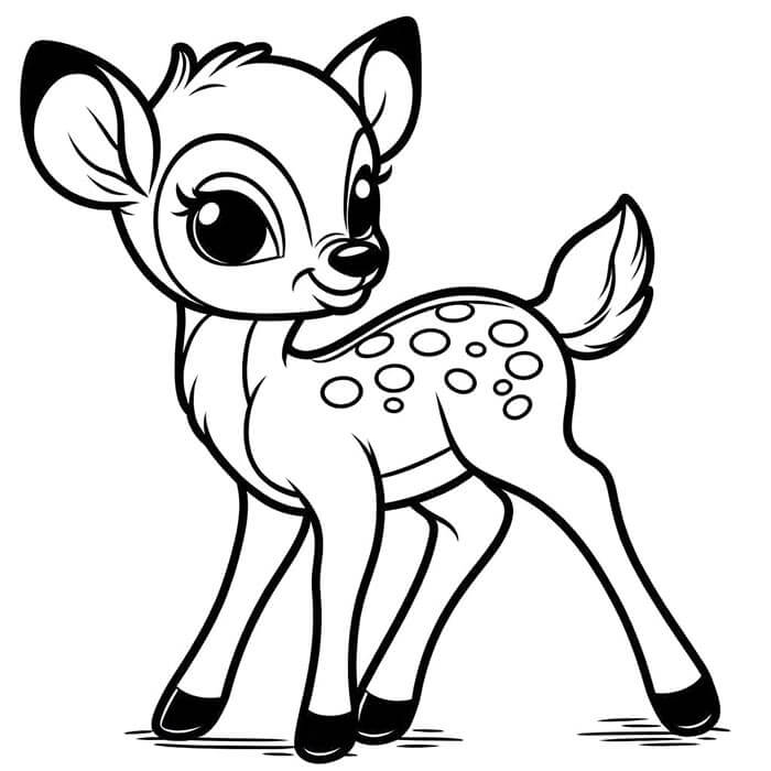 Druckbarer Bambi ausmalbilder