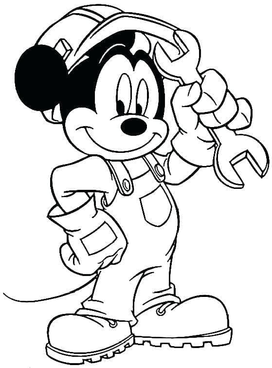 Druckbarer Mickey Mouse für Kinder ausmalbilder