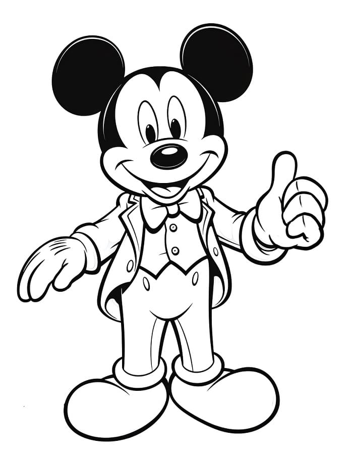 Druckbarer Mickey Mouse ausmalbilder
