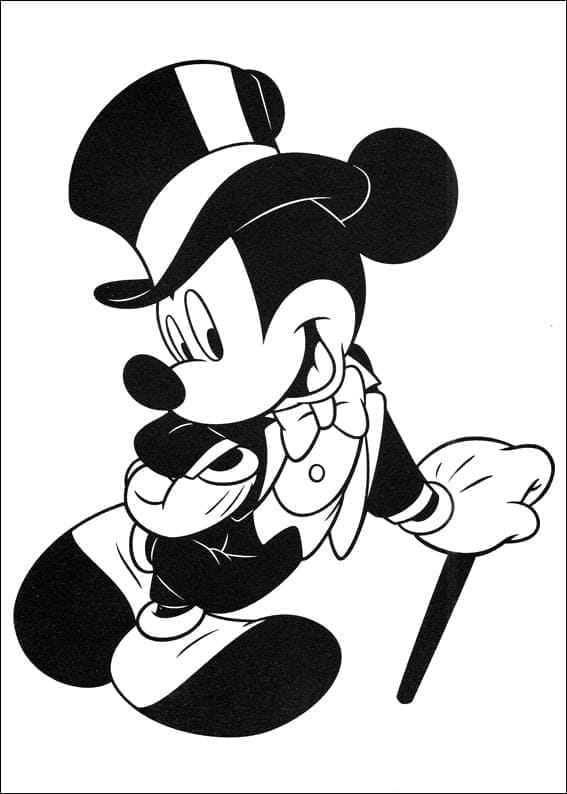 Druckbarer kostenloser Mickey Mouse ausmalbilder