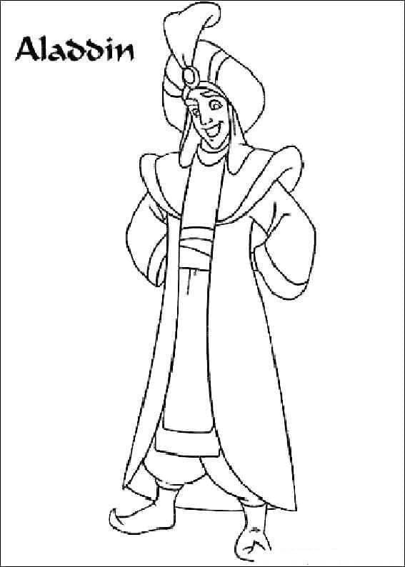 Druckbares Aladdin ausmalbilder