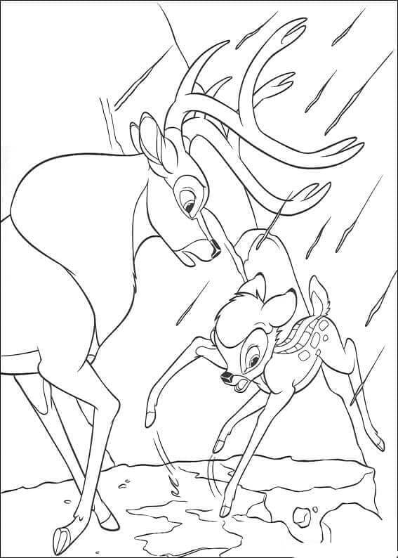 Druckbares Bambi Bild ausmalbilder
