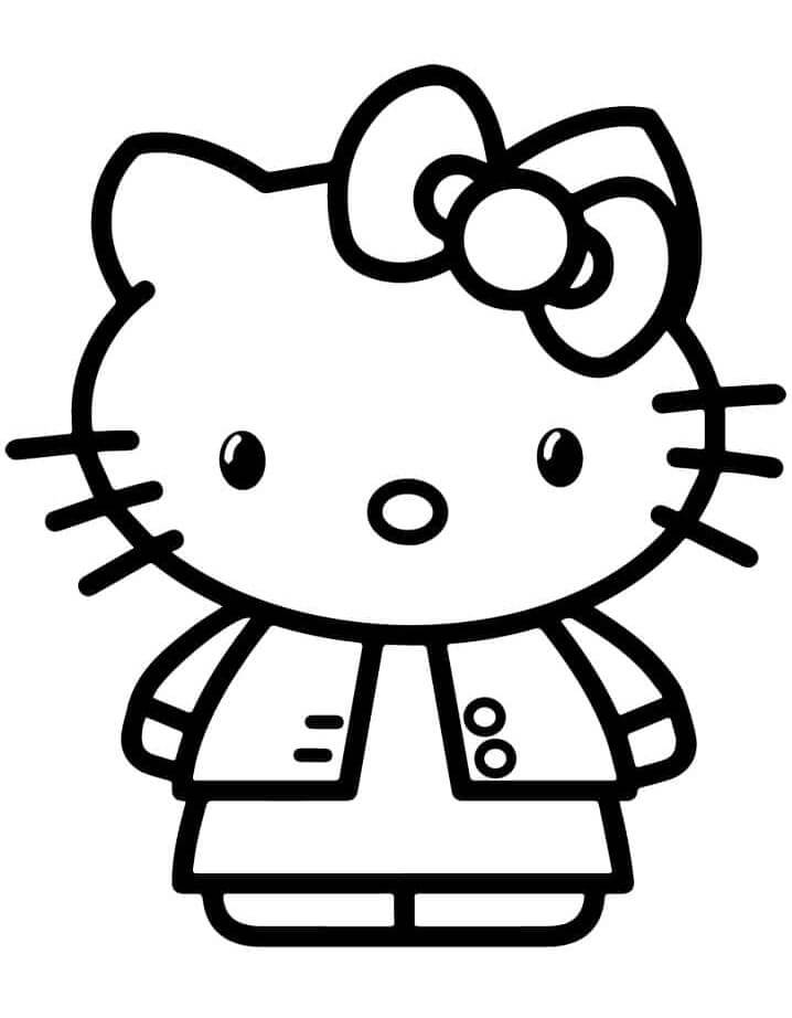 Druckbares Hello Kitty Motiv ausmalbilder