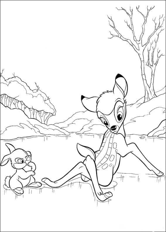 Erstaunlicher Bambi ausmalbilder
