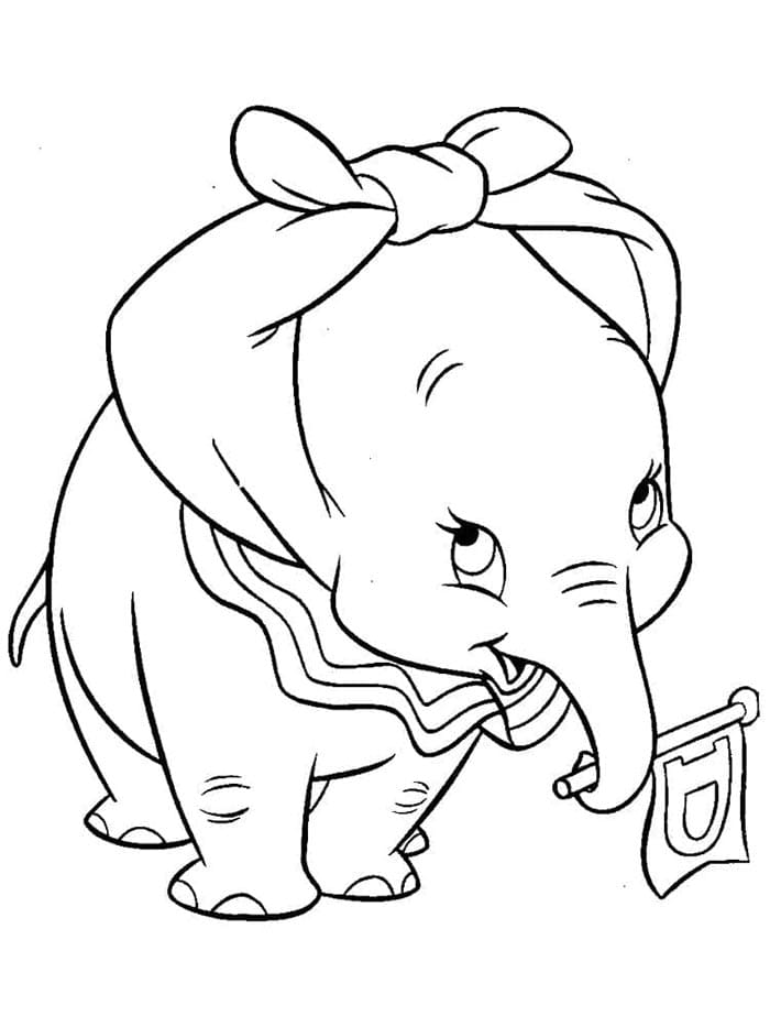 Erstaunlicher Dumbo ausmalbilder