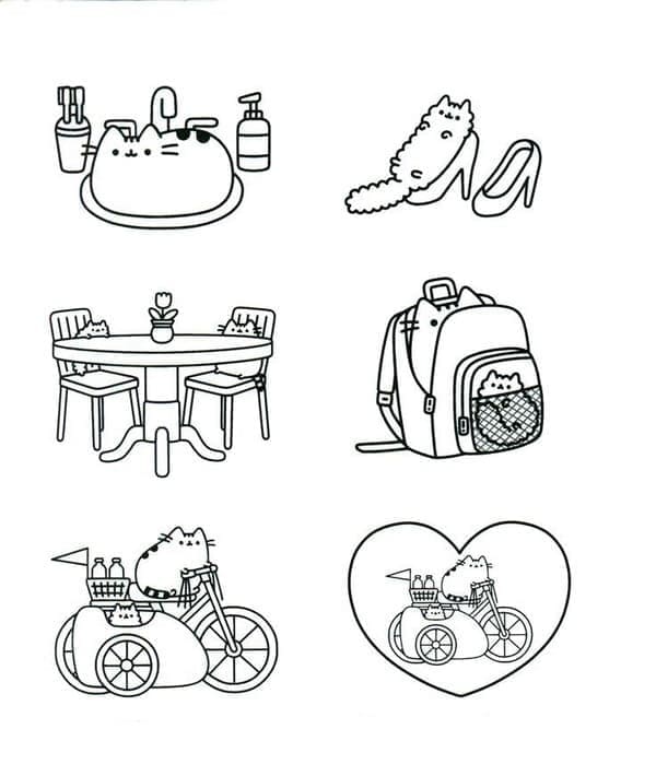 Freundliche Pusheen ausmalbilder