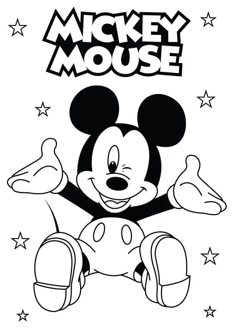 Freundlicher Mickey Mouse ausmalbilder