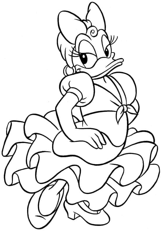 Fröhliche Daisy Duck ausmalbilder