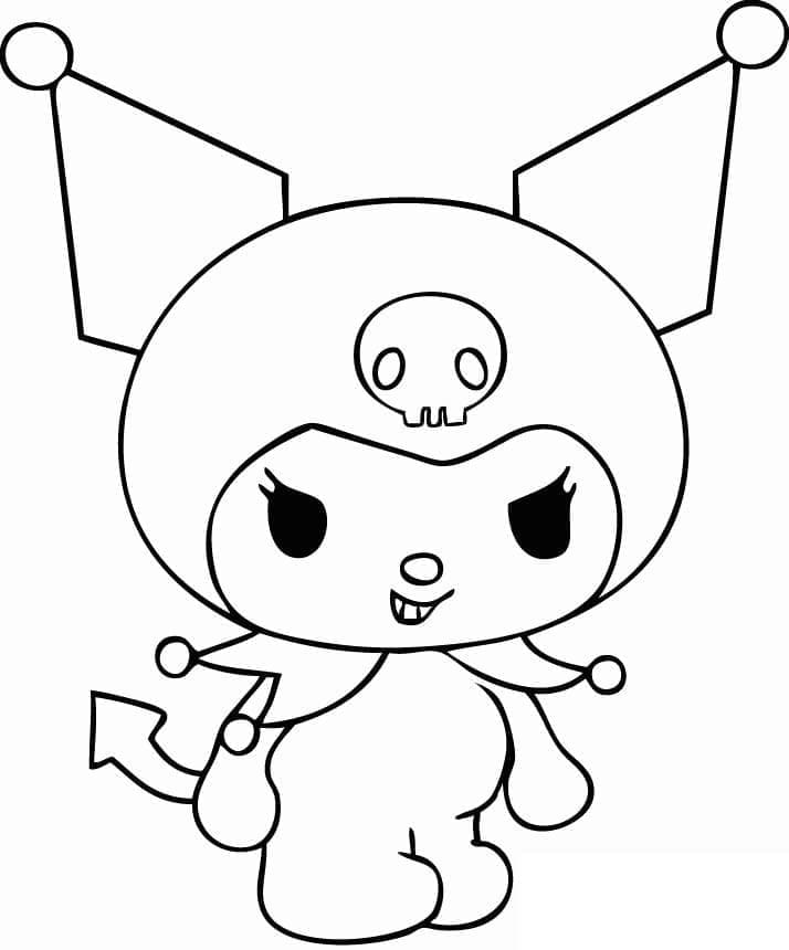Fröhliche Kuromi ausmalbilder