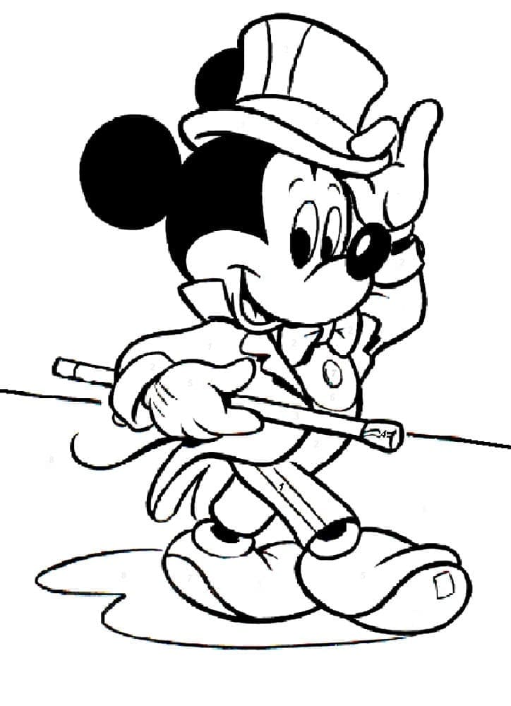 Fröhlicher Mickey Mouse ausmalbilder