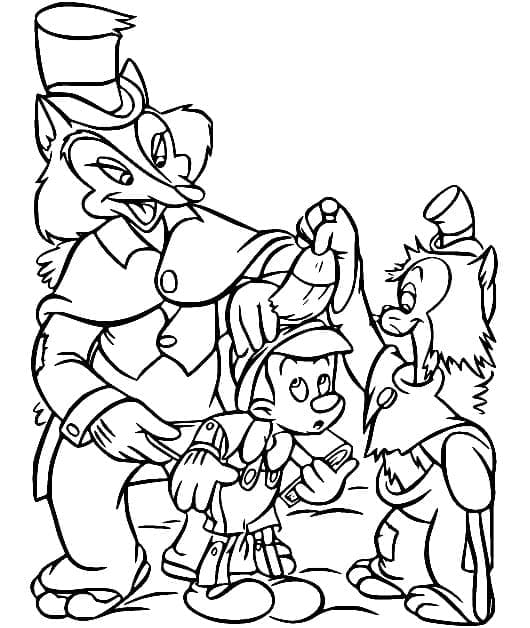 Fröhlicher Pinocchio ausmalbilder