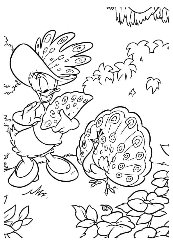 Gratis druckbare Daisy Duck ausmalbilder