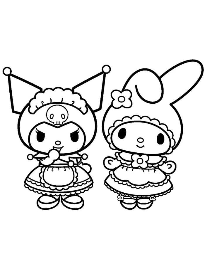 Gratis druckbare My Melody ausmalbilder