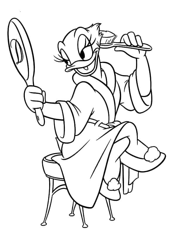 Hübsche Daisy Duck ausmalbilder