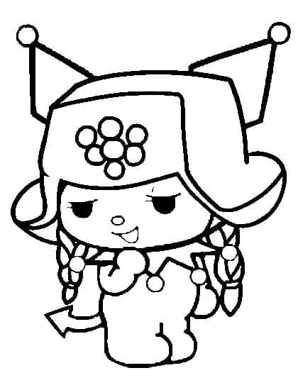 Kostenlos druckbare Kuromi ausmalbilder