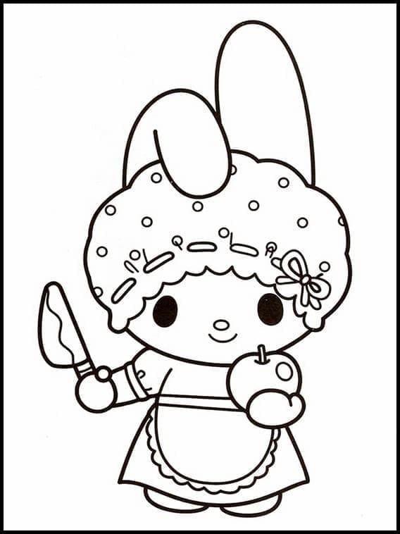 Kostenlos druckbare My Melody ausmalbilder