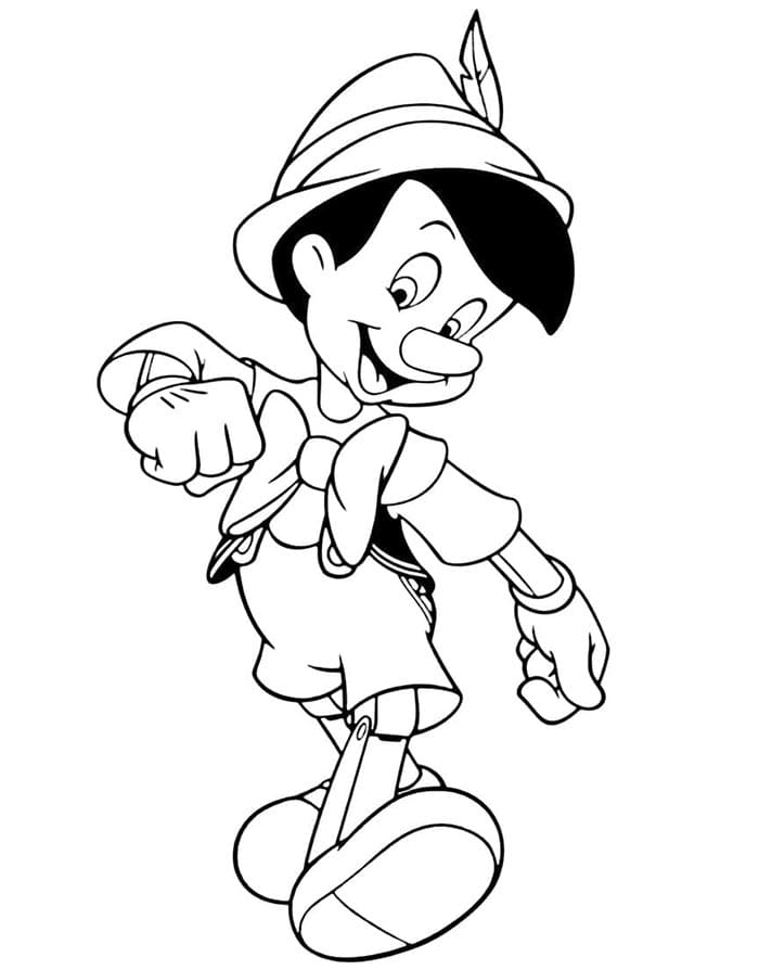 Kostenlos druckbarer Pinocchio ausmalbilder