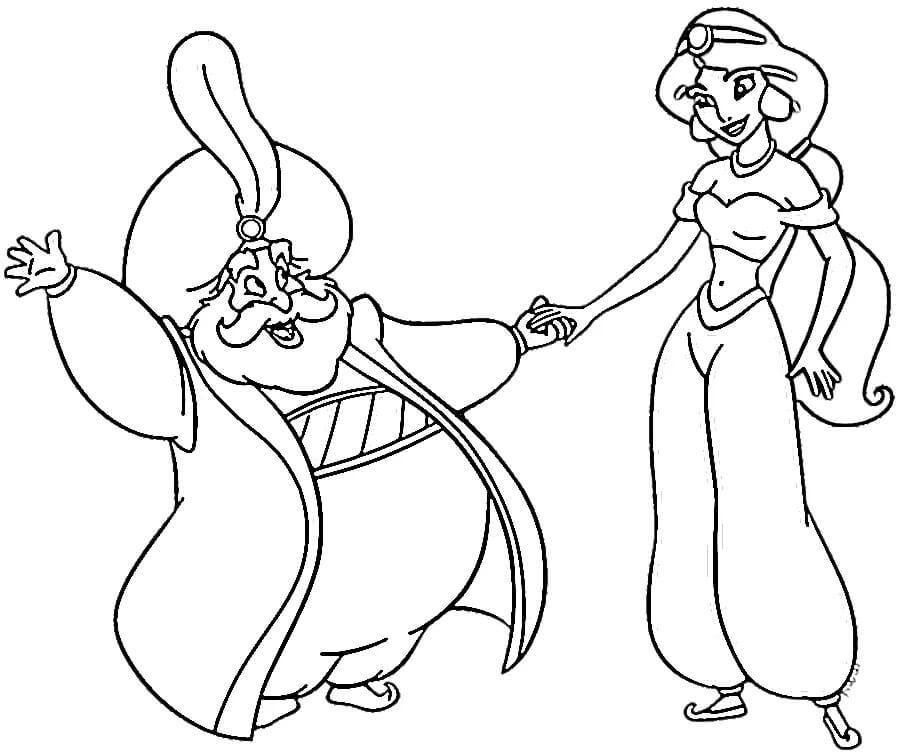 Kostenlose Aladdin Druckvorlage ausmalbilder