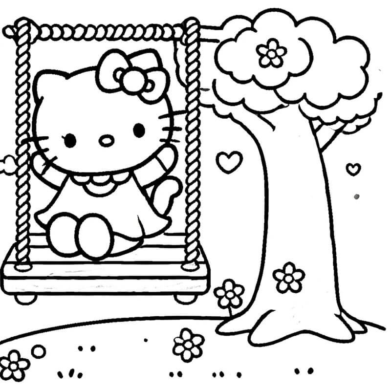 Kostenlose Hello Kitty zum Ausdrucken ausmalbilder