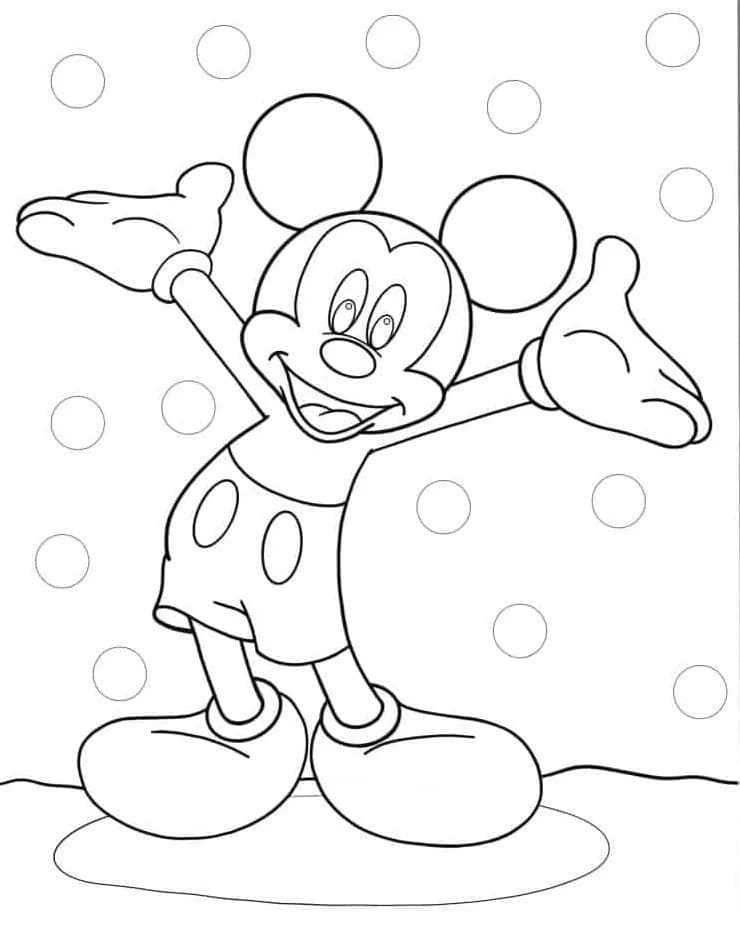 Kostenlose Mickey Mouse Druckvorlage ausmalbilder